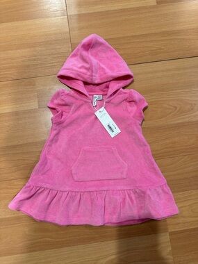 NWT- Janie and Jack Pink Hooded Terry Swim Coverup